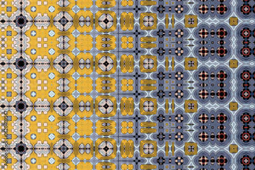 Seamless Decoration Fabric Art Interior Wallpaper Texture Tile Geometric Digital Symmetric Luxury Visual Endless Design Textile Fashion Background Perspective Template Shape Graphic Cloth Pattern.