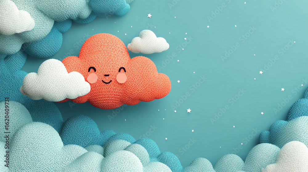 Fototapeta premium Background of cloud cutie style