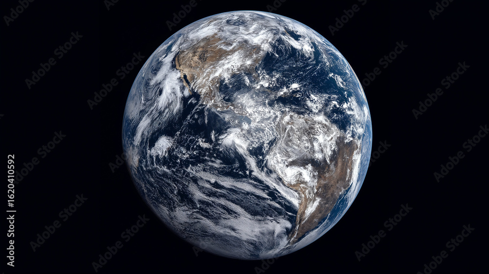 Naklejka premium Earth isolated on black background
