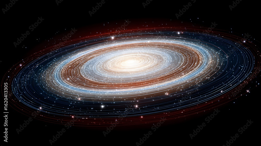 Obraz premium Witness the awesome power of a black hole bending spacetime. Ideal for scientific visualizations, futuristic designs, and conveying the mysteries of the universe.