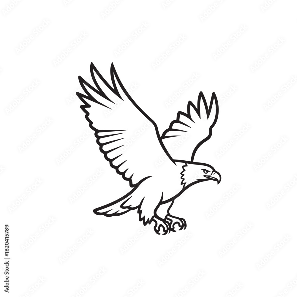 Obraz premium vector illustration of an eagle
