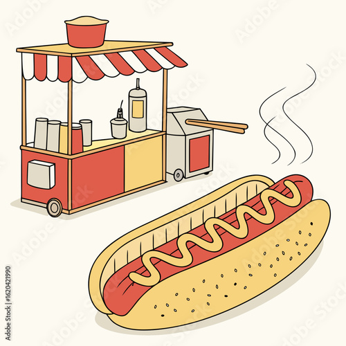 hot dog illustration