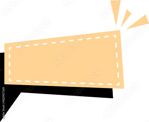 Vector illustration of a gift box with a tag for message and festive design