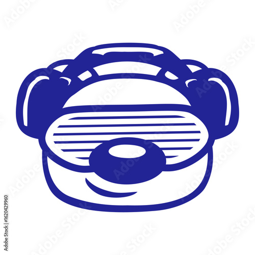 Bear Teddy DJ Slits Sunglasses Headphones Party Music Club