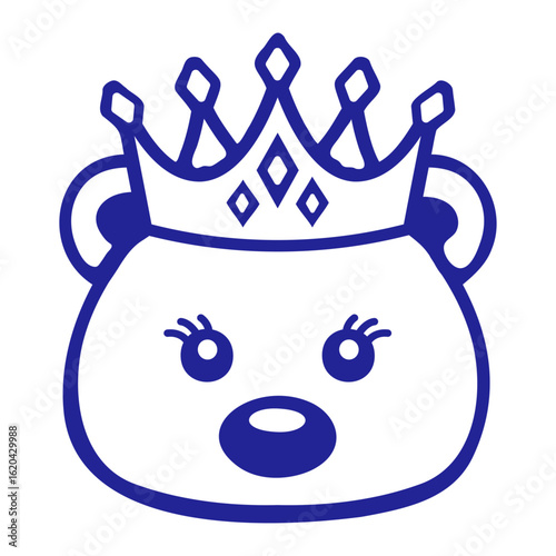 Bear Teddy Queen Princess Crown Cute Ruler Royal