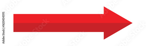 Free Download Bold red right-pointing arrow with flat shadow design representing direction, navigation, forward movement, emphasis, progress, and interface control in digital or visual layouts - GFXLoad