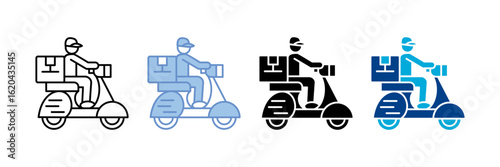 Courier Service Icon Set Multiple Style Collection