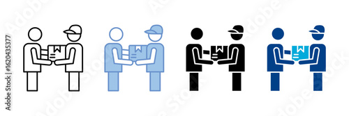 Last Mile Delivery Icon Set Multiple Style Collection