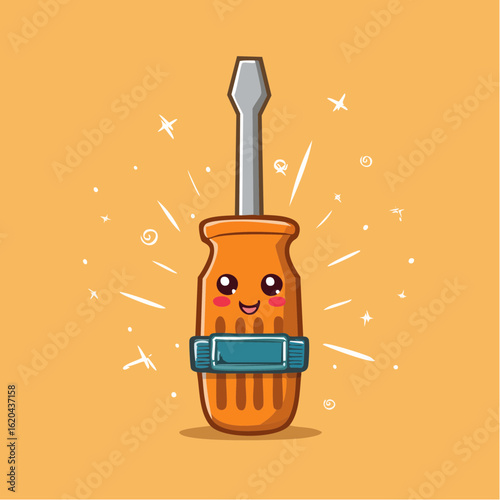 Cute screwdriver illustration