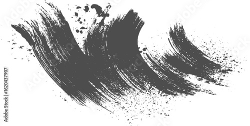 Paint brushes strokes mega set. Vector illustration, black paint, ink brush strokes, brushes, lines. Dirty artistic design elements. transparent background