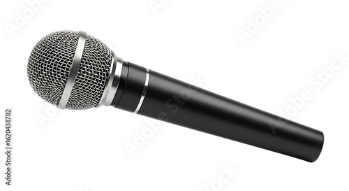 Professional microphone isolated on transparent background