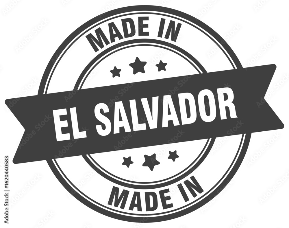 Fototapeta premium Made in El Salvador round sign. Made in El Salvador stamp.