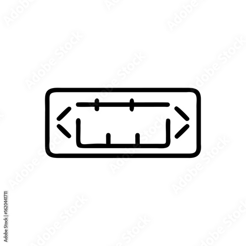 Outline icon a dashboard widget with sliders indicators control