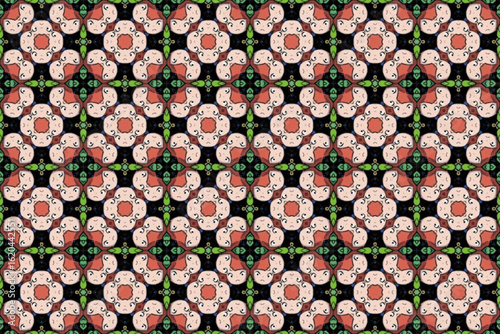Seamless Texture Endless Textile Wallpaper Art Cloth Fabric Luxury Tile Design Template Graphic Background Fashion Perspective Visual Geometric Decoration Shape Interior Digital Symmetric Pattern.