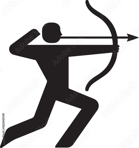 Archer aiming bow and arrow archery sport