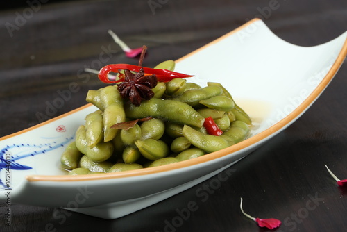 Tablou pe pânză Chinese cuisine, Cantonese cuisine, five spice edamame