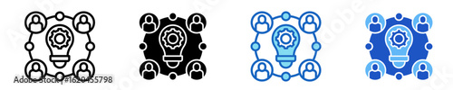 Collaboration  Icon Set Multiple Style Collection