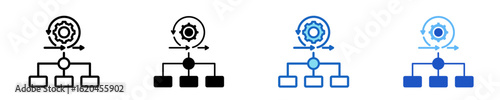 Agile Workflow  Icon Set Multiple Style Collection