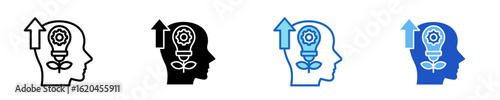 Growth Mindset  Icon Set Multiple Style Collection