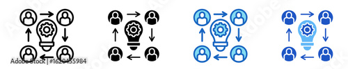 Creative Process  Icon Set Multiple Style Collection