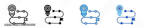 Innovation Roadmap  Icon Set Multiple Style Collection