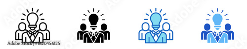Leadership Support  Icon Set Multiple Style Collection