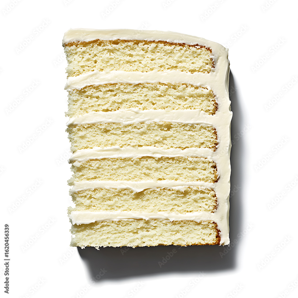 Fototapeta premium Four-Layer Vanilla Cake with Cream Cheese Frosting