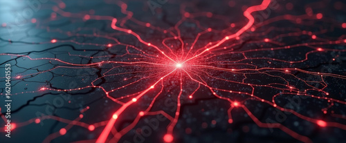 City power outage at night, glowing energy map showing blackout zones and active electricity network