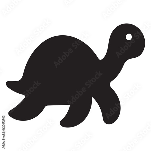 Black tortoise cartoon illustration silhouette