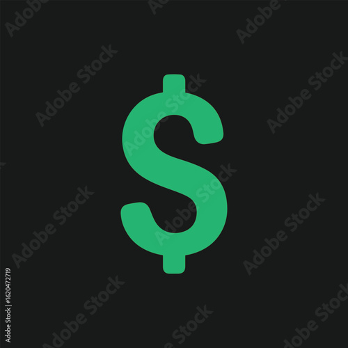 dollar sign on a green background