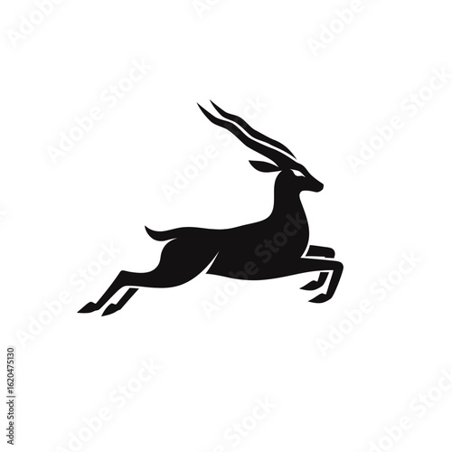 Stylish Blackbuck Antelope Logo Design
