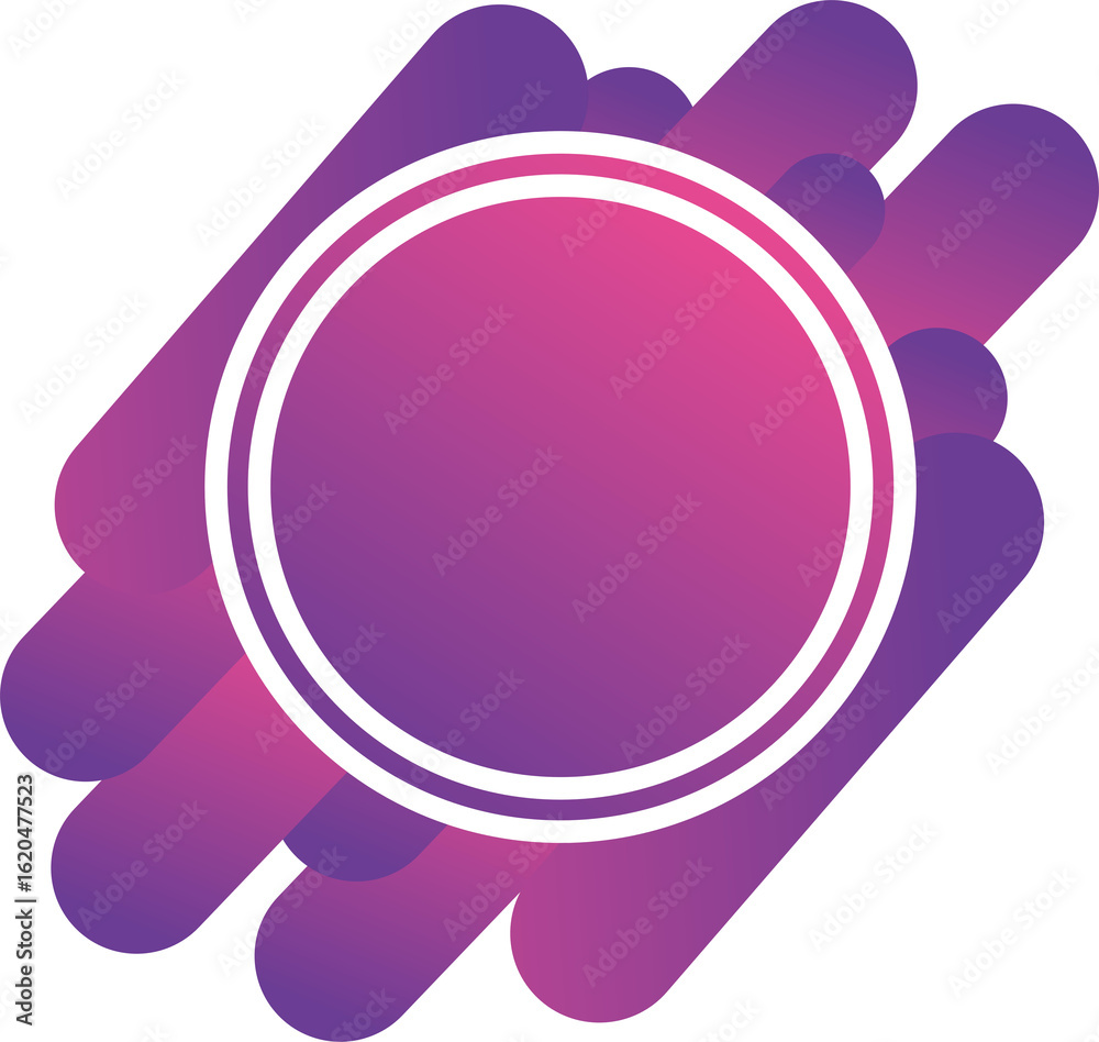 Fototapeta premium Vibrant pink and purple gradient background with a circular frame ready for your text or product