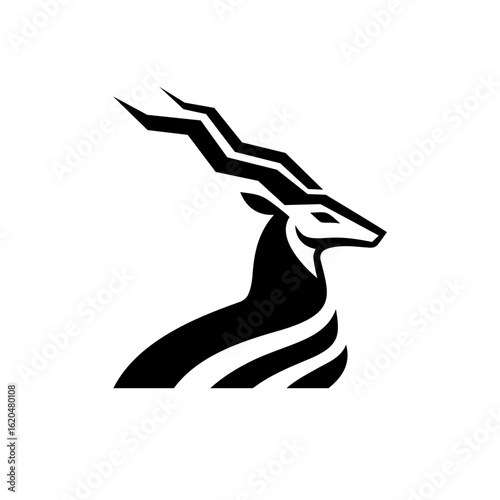 Clean Blackbuck Antelope Branding Logo