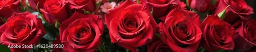 A vibrant bouquet of red roses and other Valentine's Day flowers , sweet, flowers