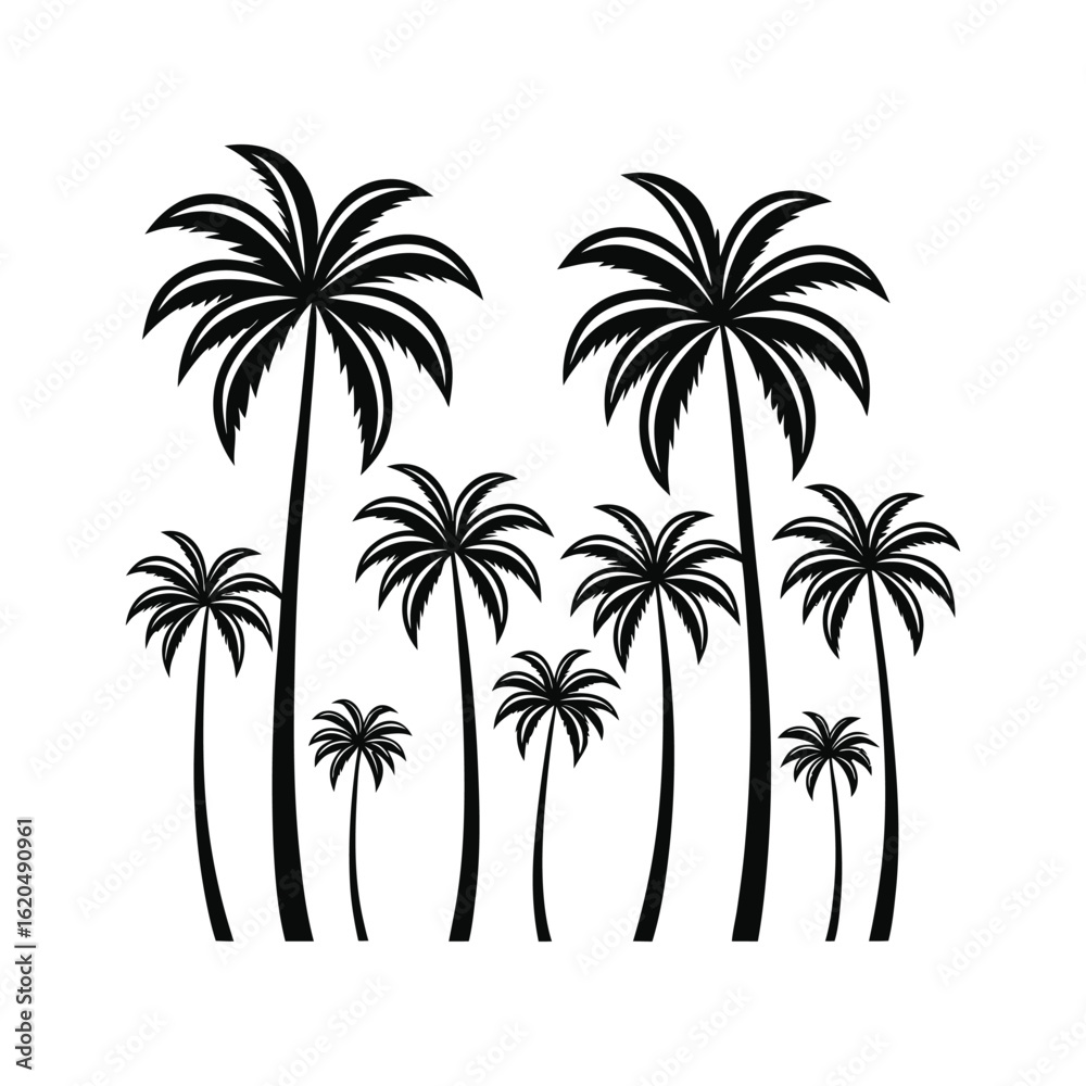 Fototapeta premium palm trees silhouettes