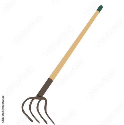 Garden rake Agriculture tool. Ground Cultivator. 