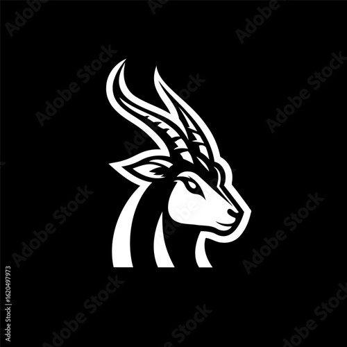 Five Horn Blackbuck Logo Design