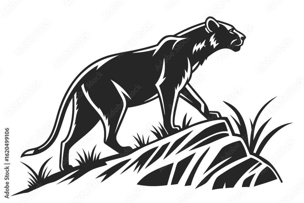 Fototapeta premium Render animal sihouette black vector