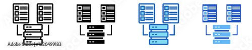 Redundancy Structure  Icon Set Multiple Style Collection