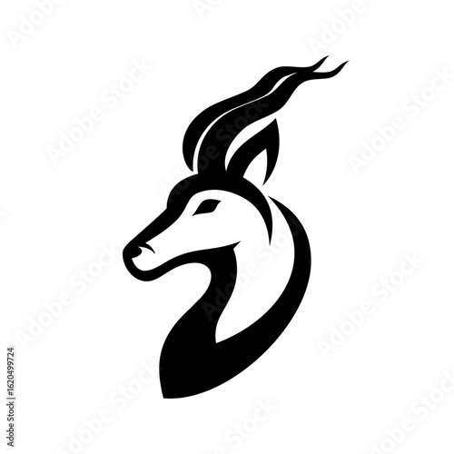 Blackbuck Wildlife Logo in Black