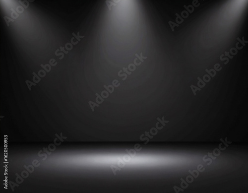Smooth Matte Black Background with Soft Spotlight