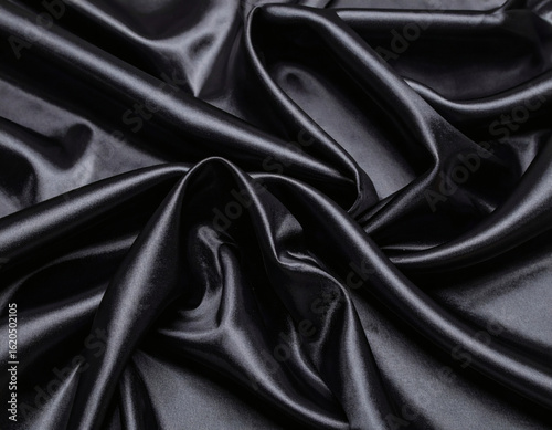 Soft Black Fabric Folded Background