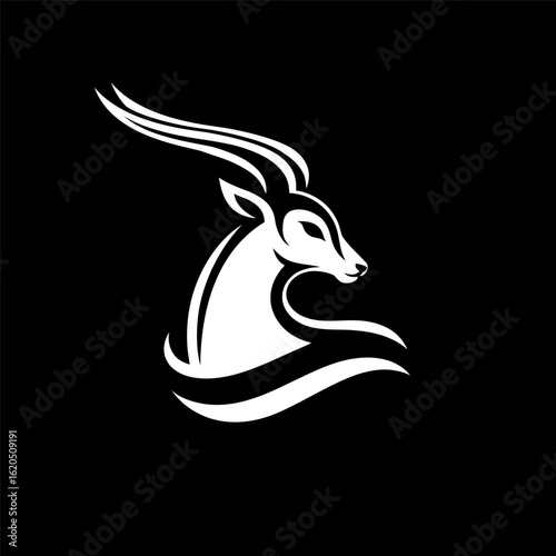 Elegant Horn Blackbuck Logo Bundle