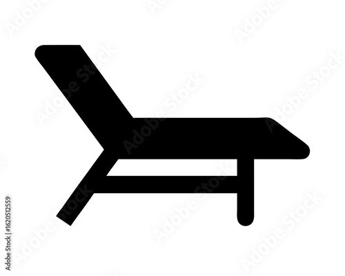 Simple black silhouette of a lounge chair