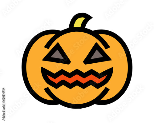 Spooky jack o lantern halloween silhouette