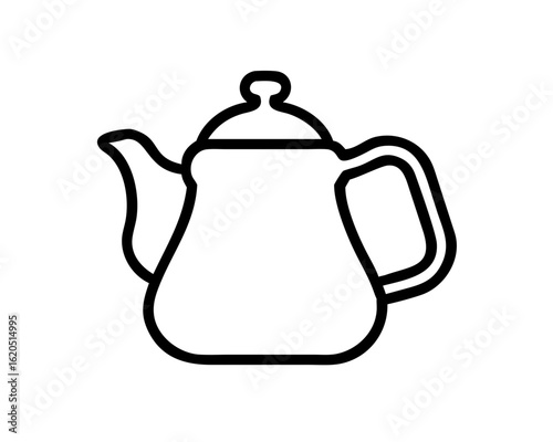 Classic teapot outline silhouette design