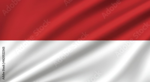 Free Download A flowing Indonesian flag, red and white stripes billowing gently. - GFXLoad