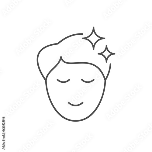 Sleeping person line outline icon