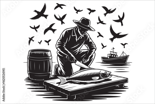 A Fisherman's Silhouette