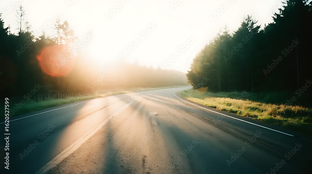 Fototapeta premium road in the fog